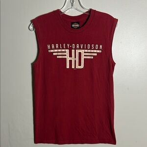 Harley-Davidson Grand Cayman Islands Dark Red Muscle Tank Top Size Small Unisex
